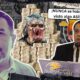 Cruz Pérez Cuéllar a la izquierda, una pila de dinero en el centro, y Sergio Meza a la derecha mirando a Cruz con expresión de asombro mientras dice: "¡NUNCA se había visto algo ASÍ!"